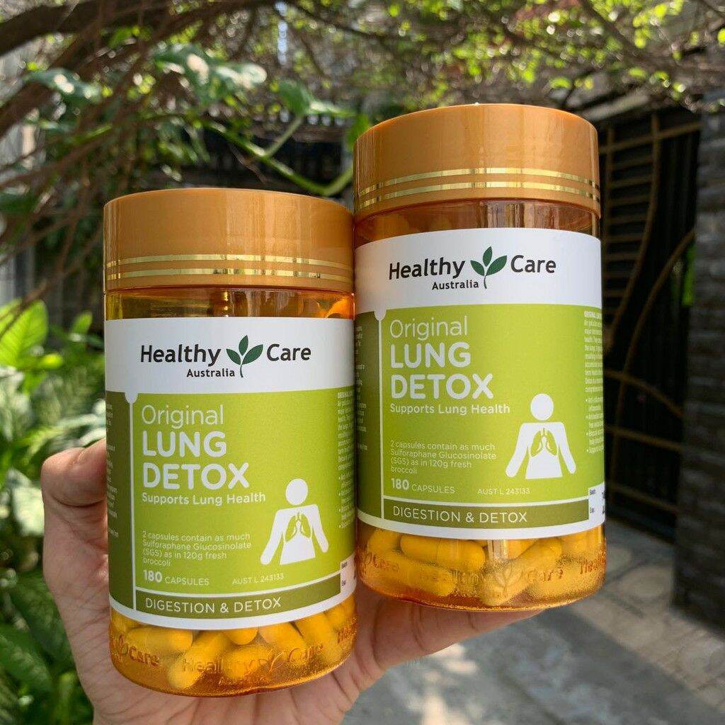 [Hcm][Hot Hot Hot] Viên Uống Bổ Phổi Tăng Cường Chức Năng Hô Hấp Healthy Care Original Lung Detox Của Úc (180V)