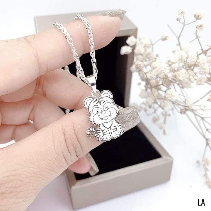 Dây bạc cho bé mặt dây chuyền 12 con giáp, dây bạc ta cao cấp đủ hoá đơn thẻ bảo hành
