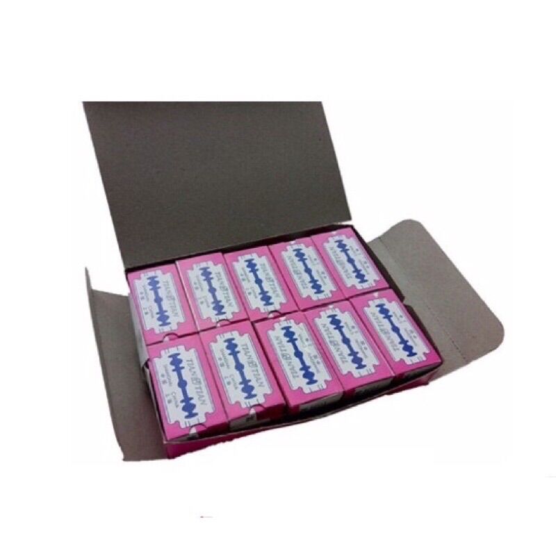 Set 5 Hộp lưỡi lam ĐEN siêu bén (5 Hộp: 50 Lưỡi Dao)