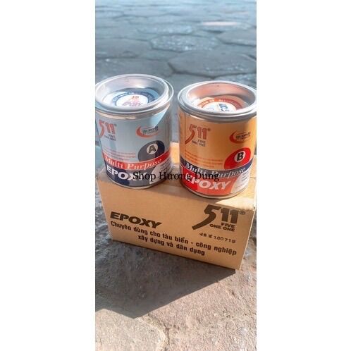 Keo 511 dán đá, nhựa, gỗ, kim loại 675g Epoxy 511 A và B Multi Purpose Tan Nam Do