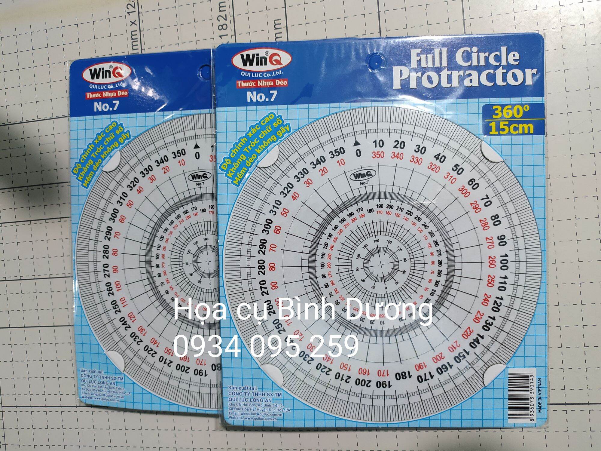 Thước đo 360 độ Full circle ruler WinQ No.7