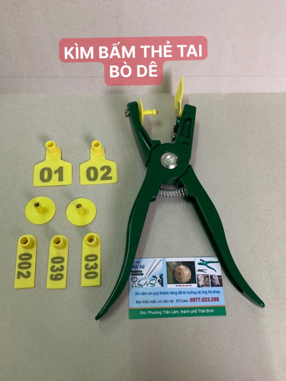 Kìm bấm thẻ tai bò dê heo lợn
