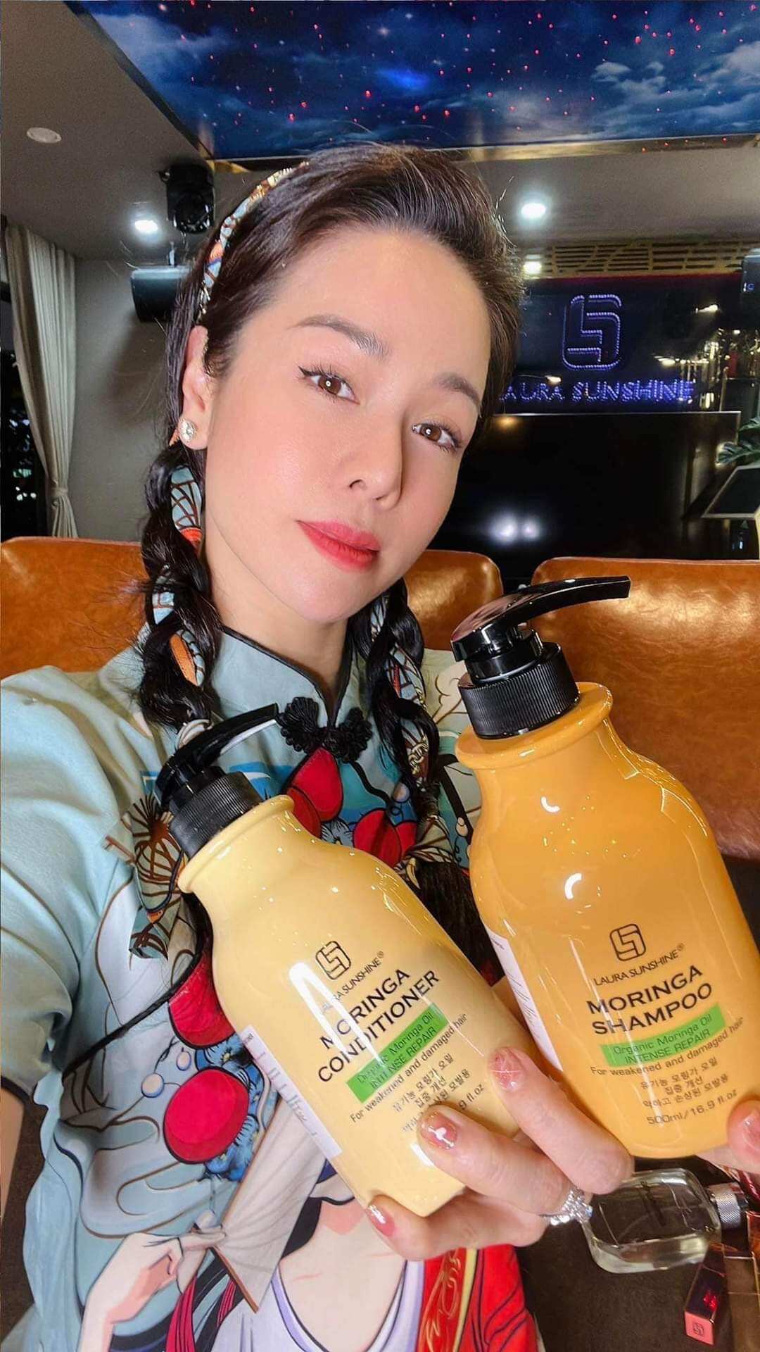 Combo Dầu gội và dầu xã hoa chùm ngây Laura Sunshine 500ml