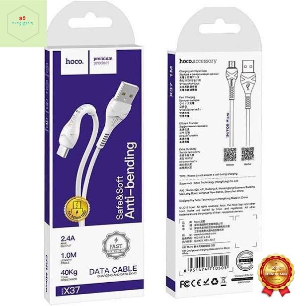 Cáp sạc hoco x37 type c cáp sac nhanh 2.4a max