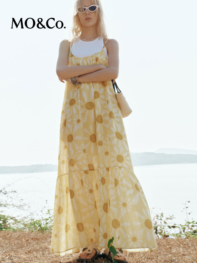 [MO&Co. | Two-Piece Yellow Daisy Print Strapless Maxi Dress with Inner Layer for Beach Vacation,MO&Co. | Two-Piece Yellow Daisy Print Strapless Maxi Dress with Inner Layer for Beach Vacation,] Giá  4,856,000 Đồng*Miễn phí vận chuyển