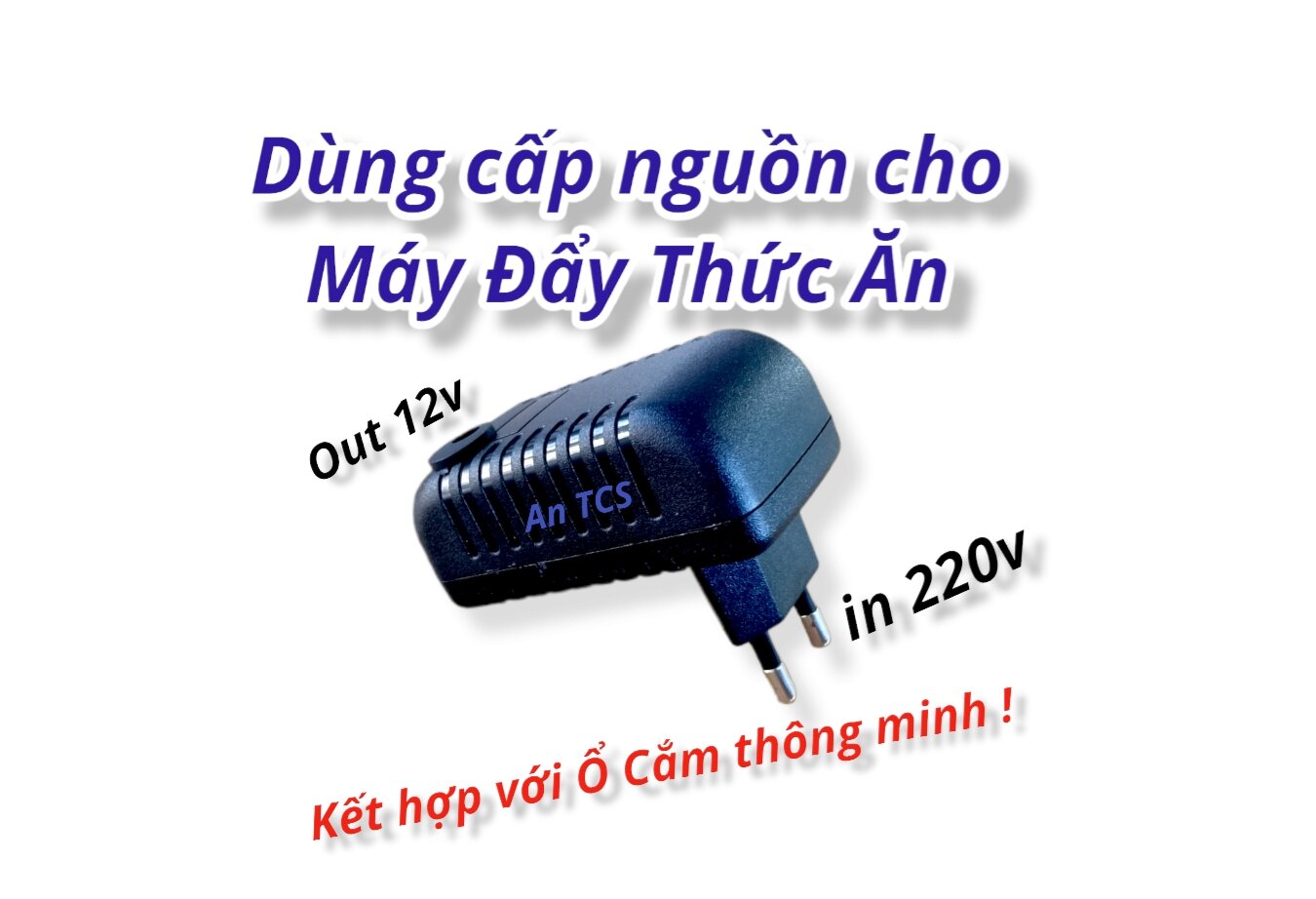 Máy Đẩy Thức Ăn V7 kèm Nguồn 12V
