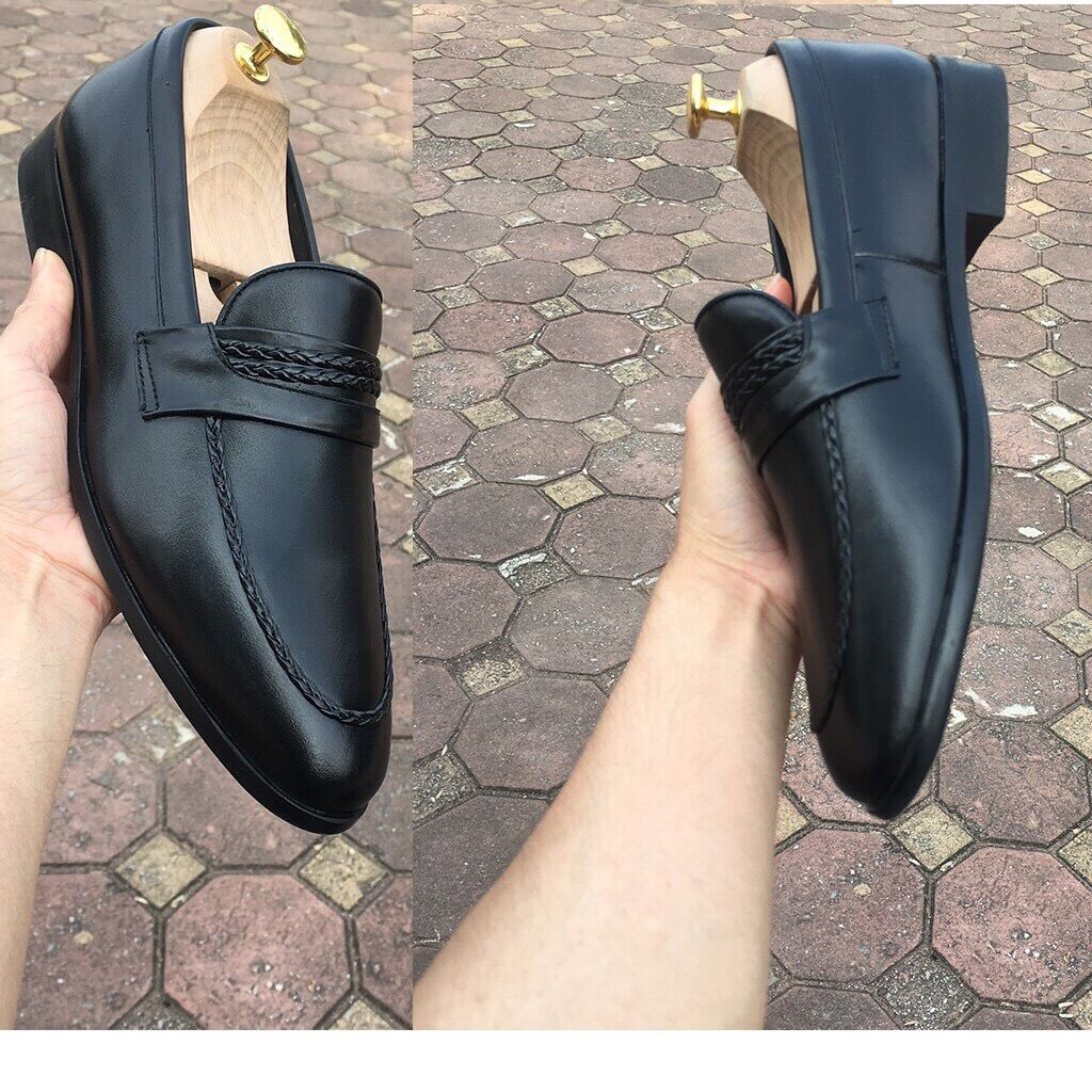 Giày lười nam da bò