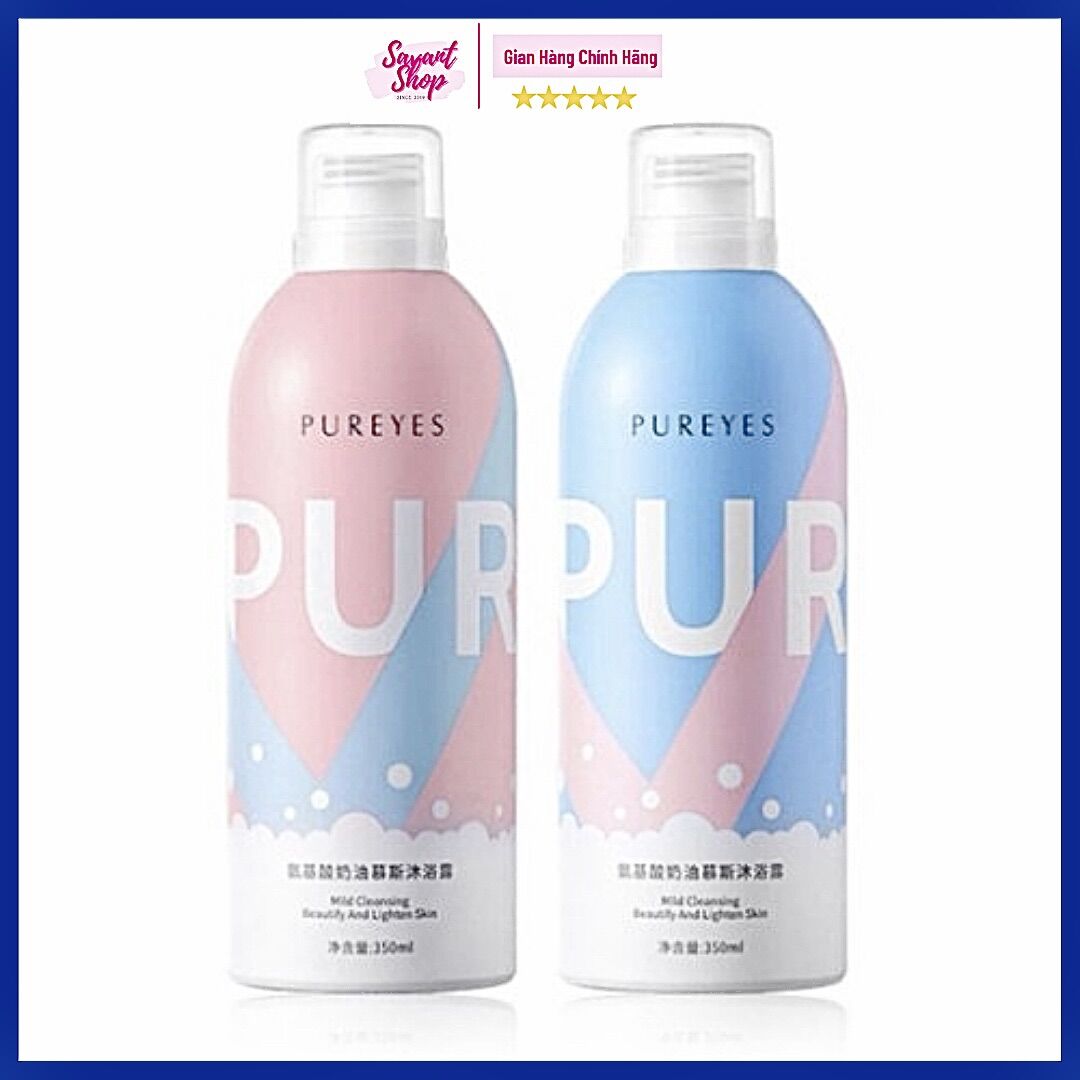 Sữa tắm trắng da tạo bọt pureyes chính hãng làm trắng hồng da 350ml - savant shop