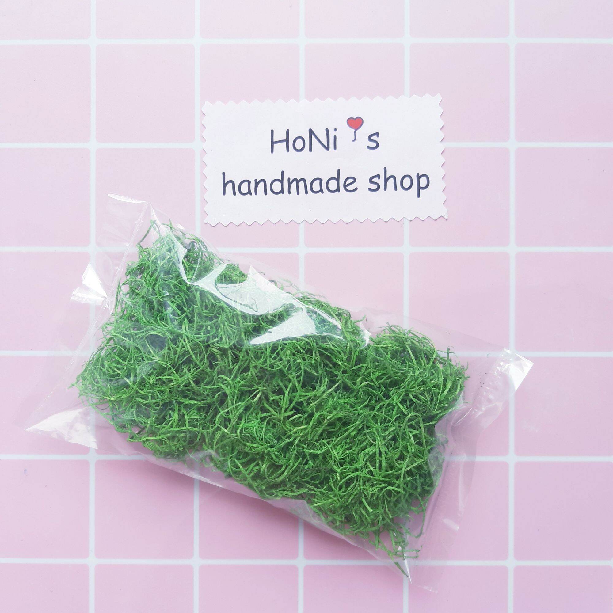 Sợi cỏ trang trí chậu cây, mô hình, handmade