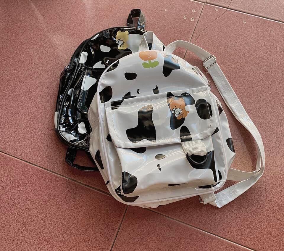 Balo mini bò sữa ,balo da bóng