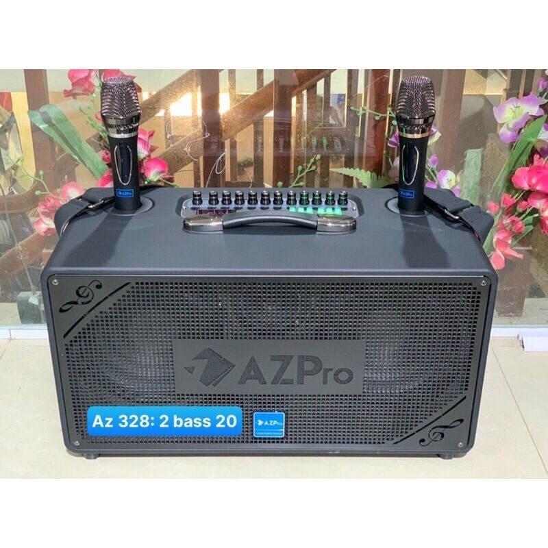 Loa karaoke xách tay chính hãng AZpro AZ-328 Loa 3 đường tiếng, 2 bass