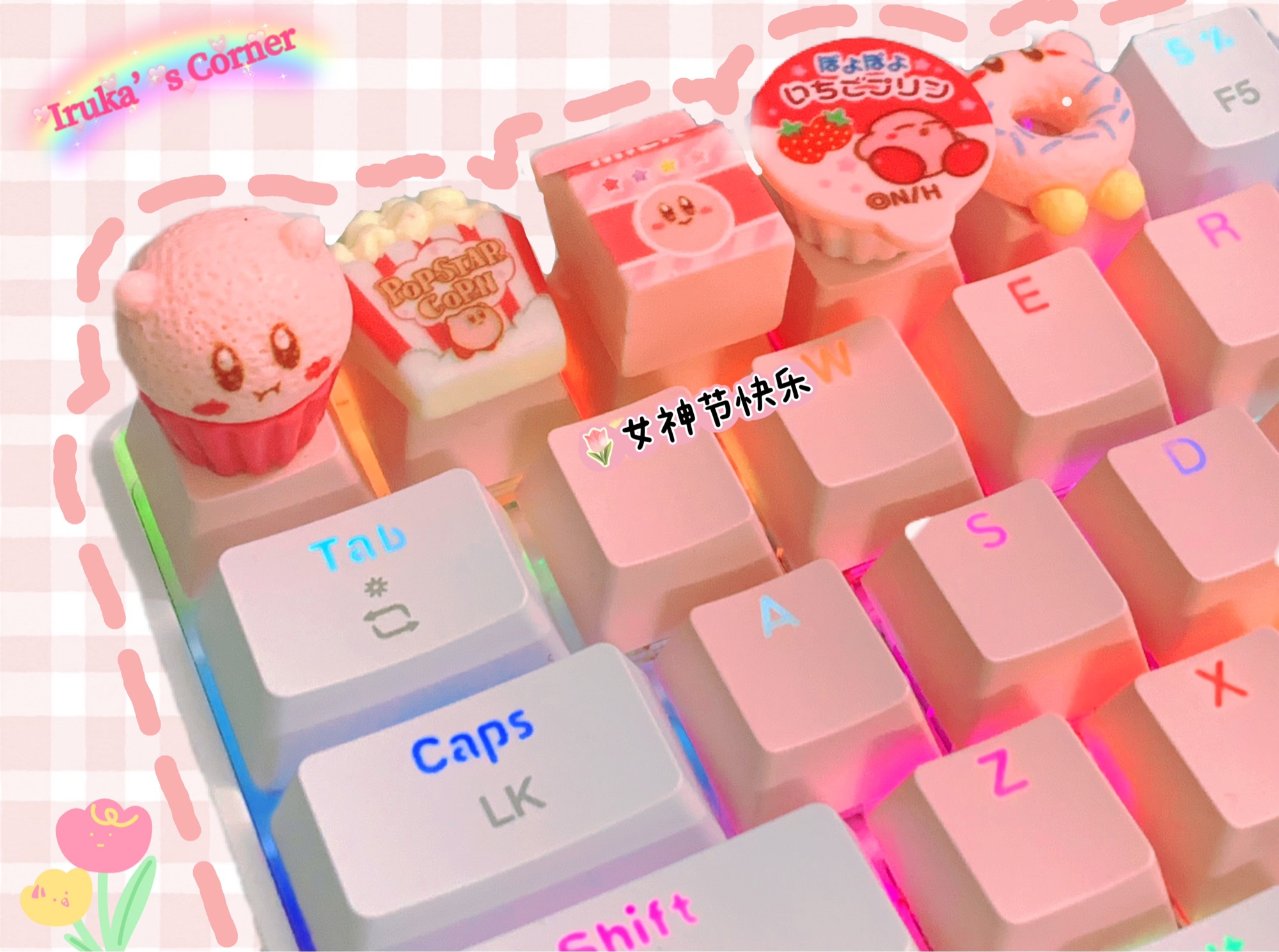 [LIMIT]✨Keycap nhân vật hoạt hình Ngôi sao Kabi Nút bàn phím cơ ABS doubleshot✨🌷✨