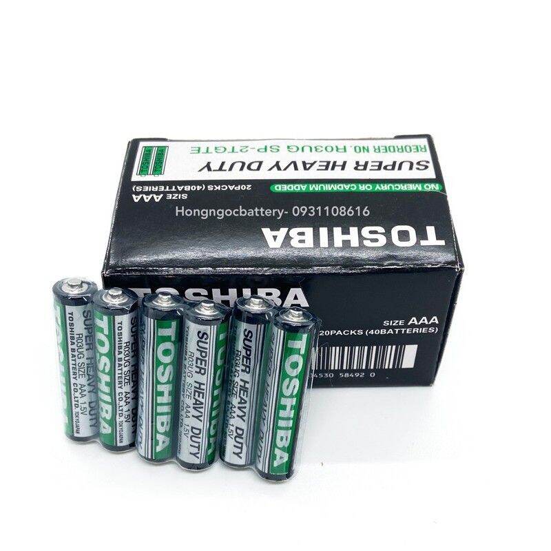 2 viên pin aaa toshiba r03ug cỡ nhỏ dùng cho remote, đồ chơi,...