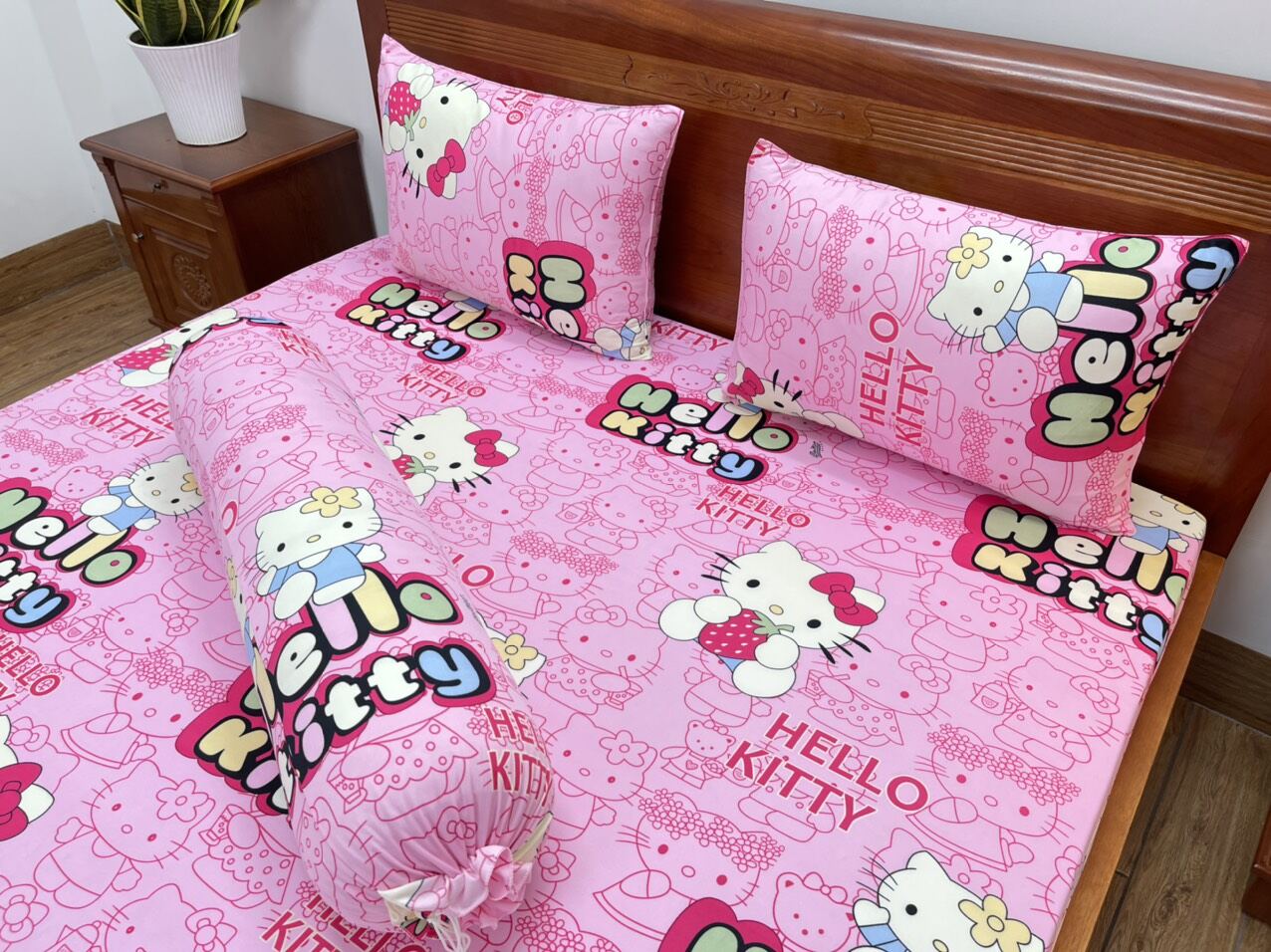 Bộ 4 món thun hàn quốc. gồm 1 drap + áo gối nằm và 1 áo gối ôm