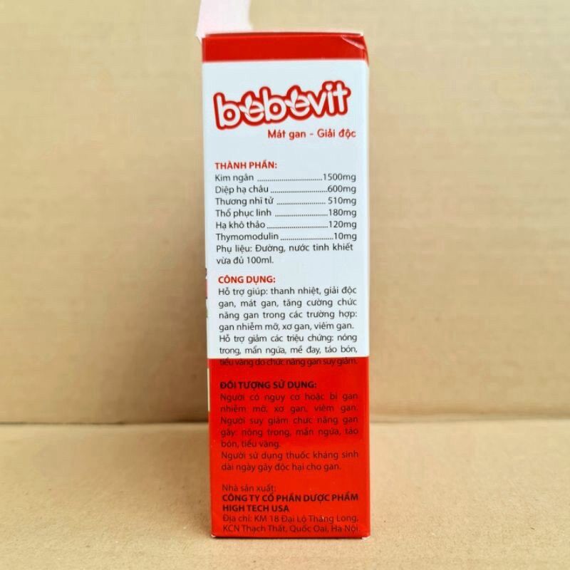 Bebevit Mát gan, Giải độc
