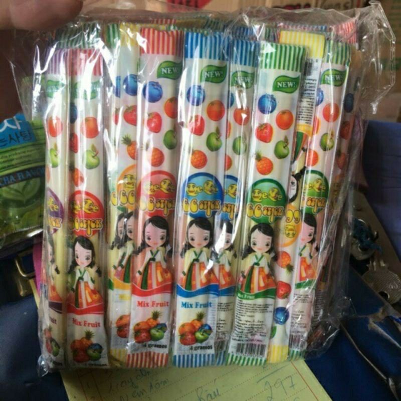 Bịch 65 gói kẹo tăm lạnh thái lan