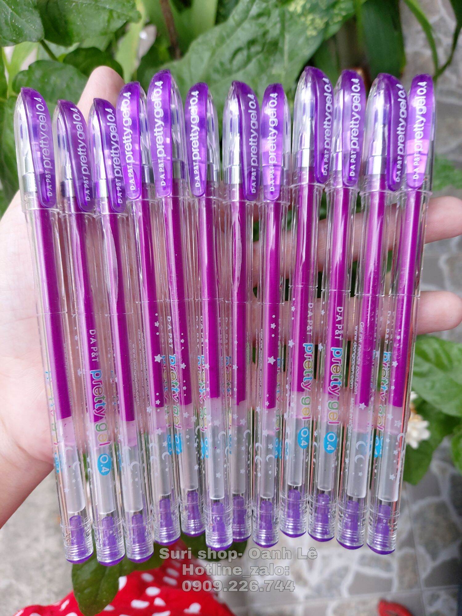 Hộp 12 cây bút gel Pretty Gel D.A P&T Hàn Quốc chính hãng phù hợp cho học sinh các cấp