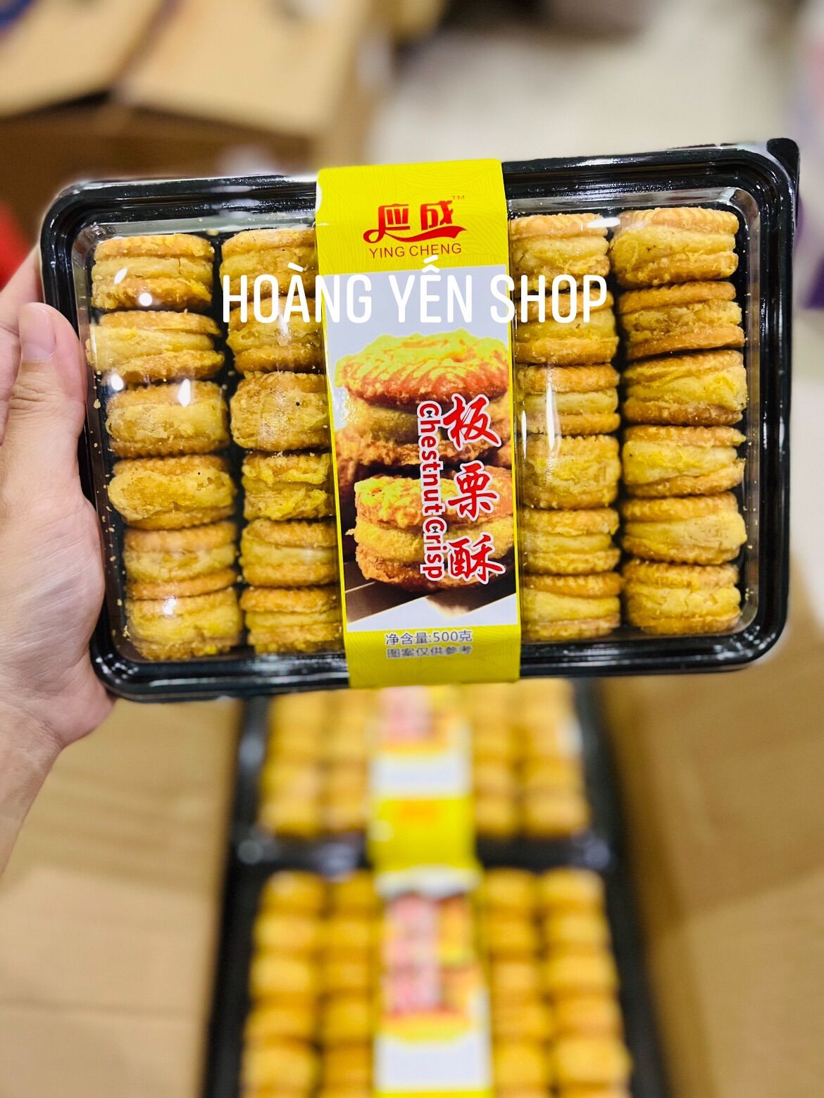 Bánh hạt dẻ mật ong đậu xanh - Hộp 500gr