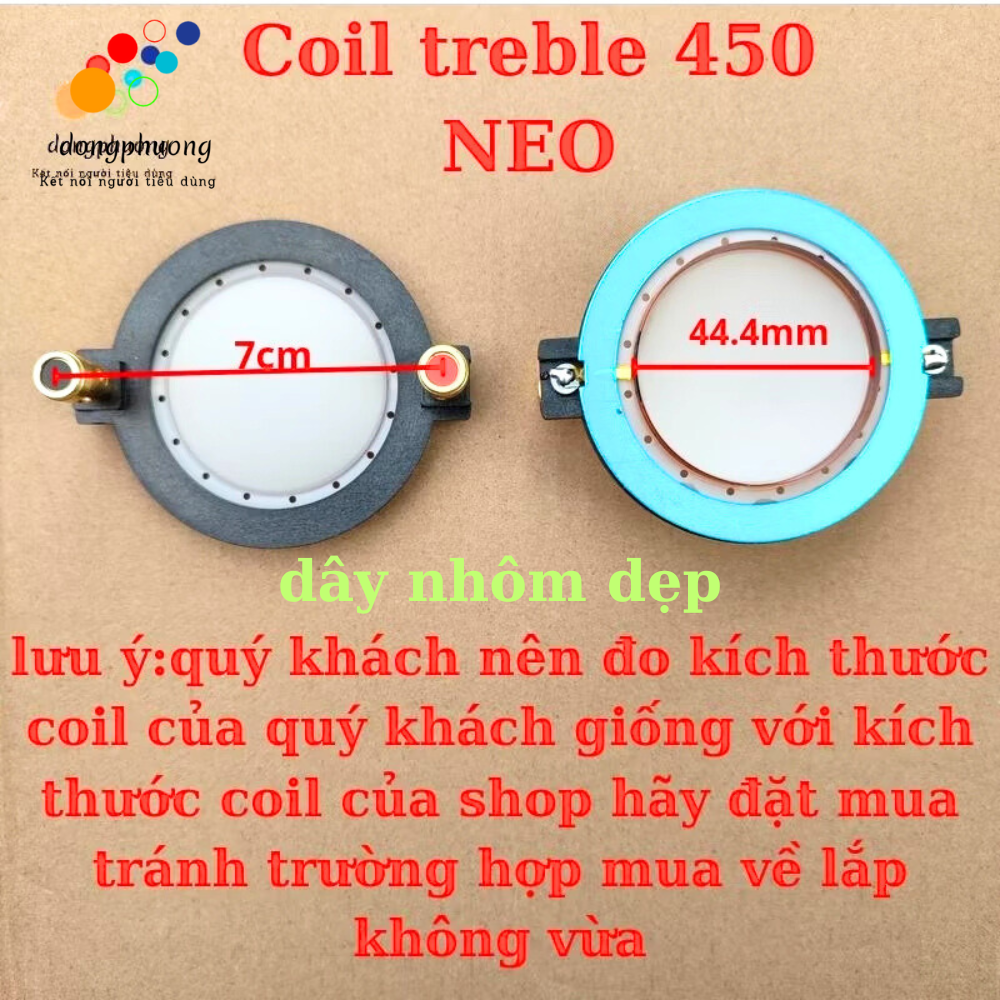 Coil treble 450 44.4mm dây đồng chất lượng