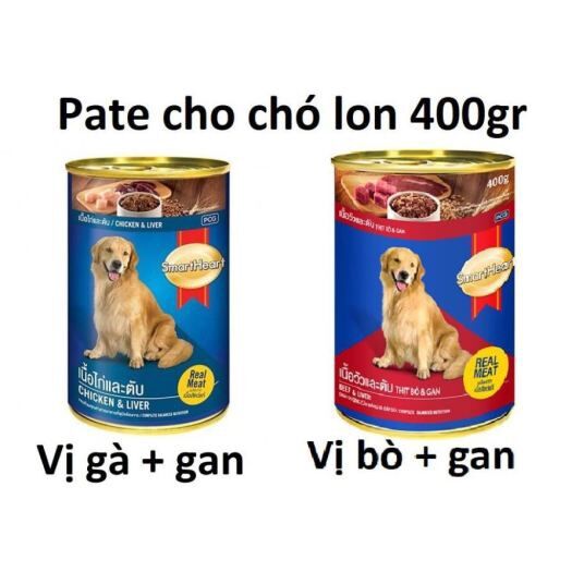 [HCM] Pate lon smart heart cho chó 400gr