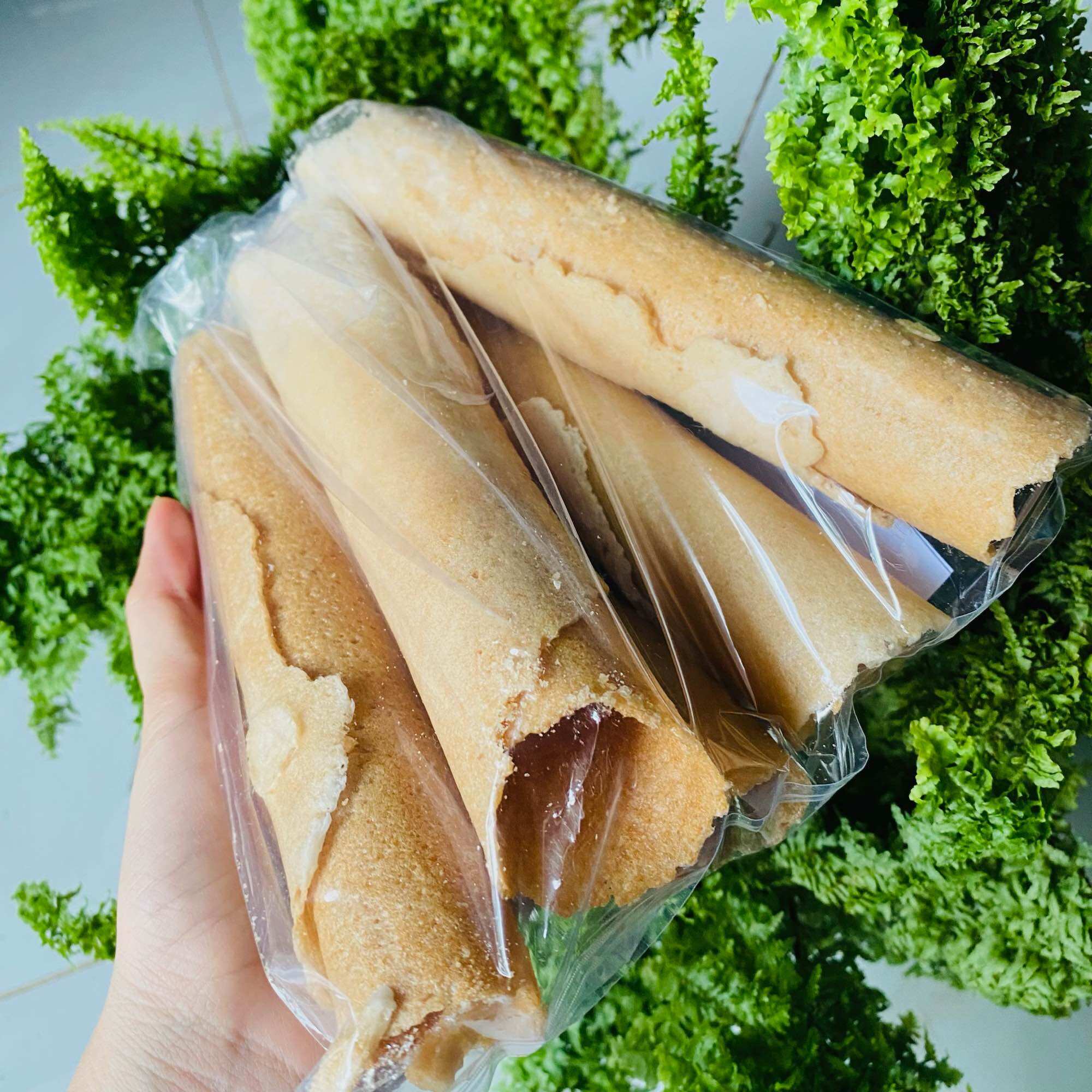 Bánh quế dừa, đồ ăn vặt, bánh tuổi thơ