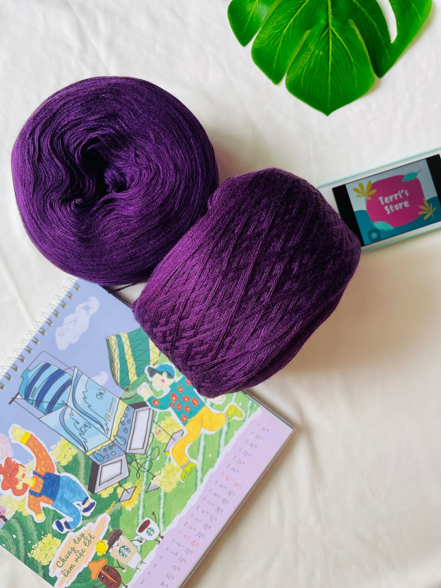 Yarn - Len Wool AC | Len mềm, ấm, đan móc áo, khăn mùa thu đông - Cỡ sợi 1.00 mm | Terri Store