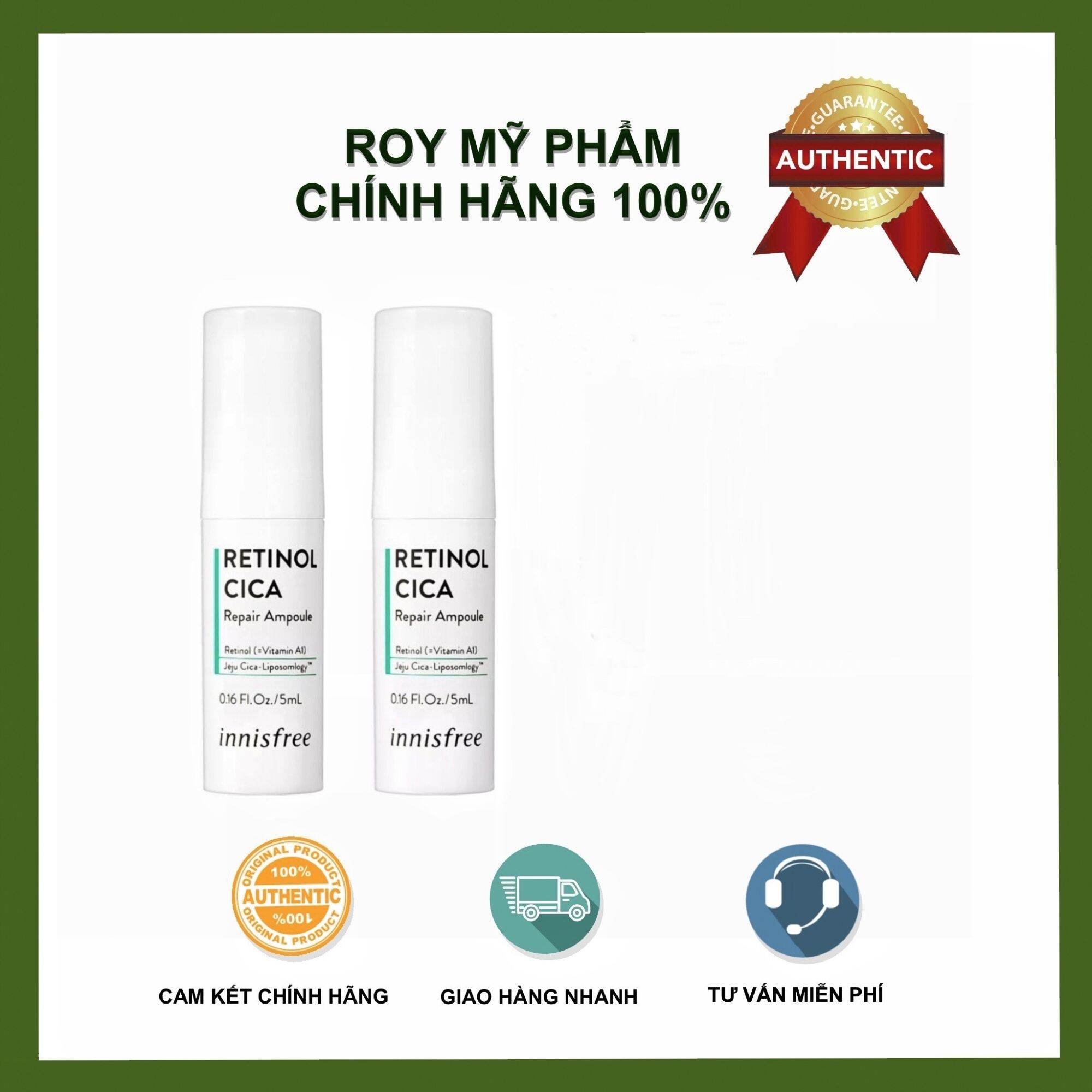 Serum Kiểm Soát Dầu Mụn Thu Nhỏ Lỗ Chân Lông Retinol Cica Repair Ampoule Innisfree 10ML