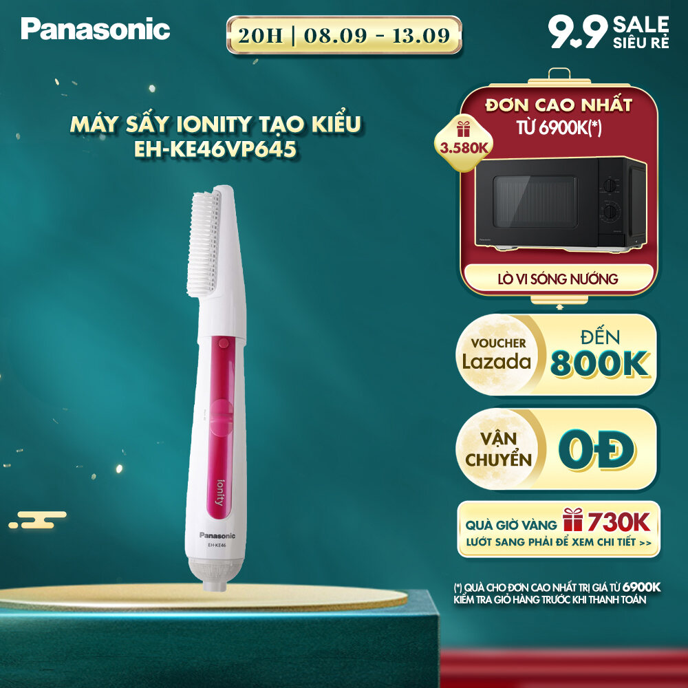 Máy Sấy Tóc Tạo Kiểu Panasonic EH-KE46VP645 - Công Nghệ ionity Dưỡng Ẩm Tóc - Bộ Phụ Kiện 4 Đầu Sấy 