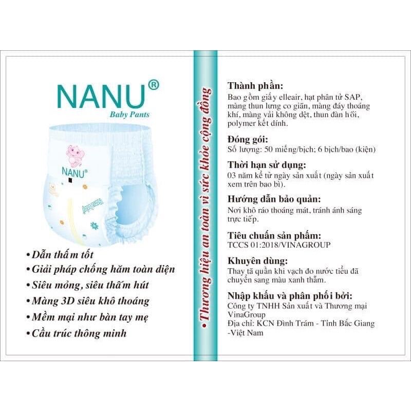 [HCM]COMBO SIÊU RẺ 100Miếng TẢ QUẦN NANU XUẤT NHẬT 100M/100L/100XL/100XXL/100XXXL