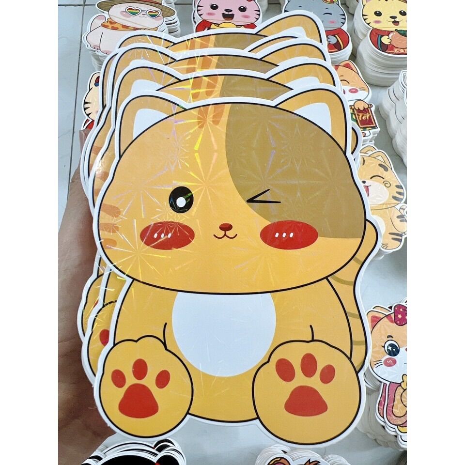 [Set 10 bao] Bao Lì Xì Chibi Hình Con Mèo Tết 2023