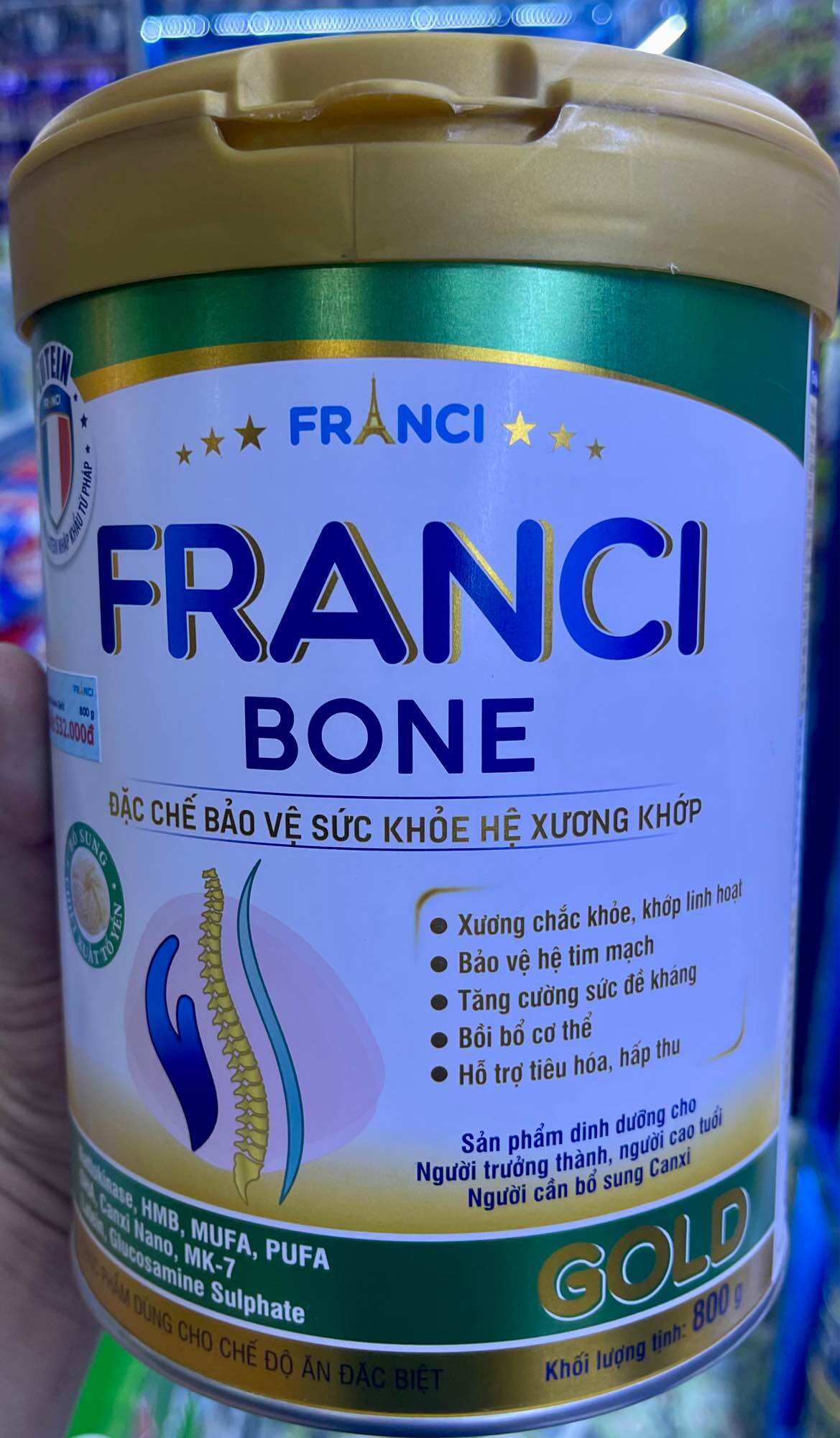 Sữa Franci Bone lon (800g)