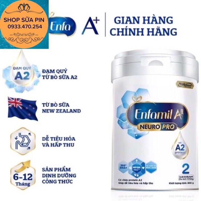 Sữa bột Enfamil A2 neuroPro số 2 800g