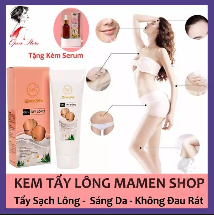 Combo Kem Tẩy Lông Râu Thảo Dược Vĩnh Viễn Tận Gốc Trắng Da (Vùng Kín Chân Tay Nách Bụng Ngực Lưng)