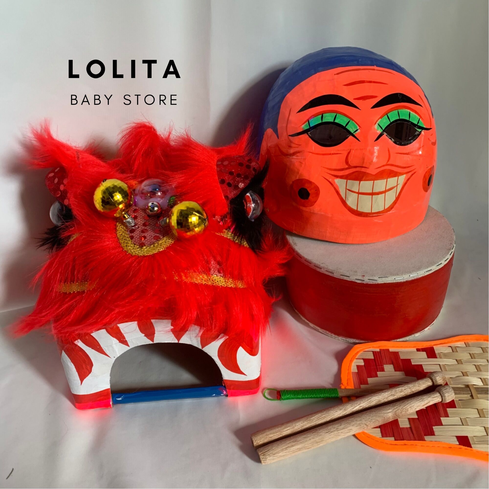 Combo lân địa kèm trống con