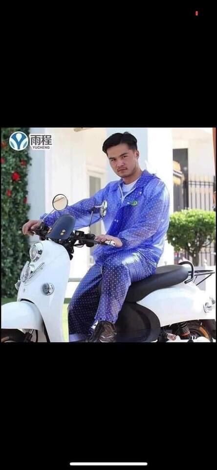 Áo mưa bộ chấm bi