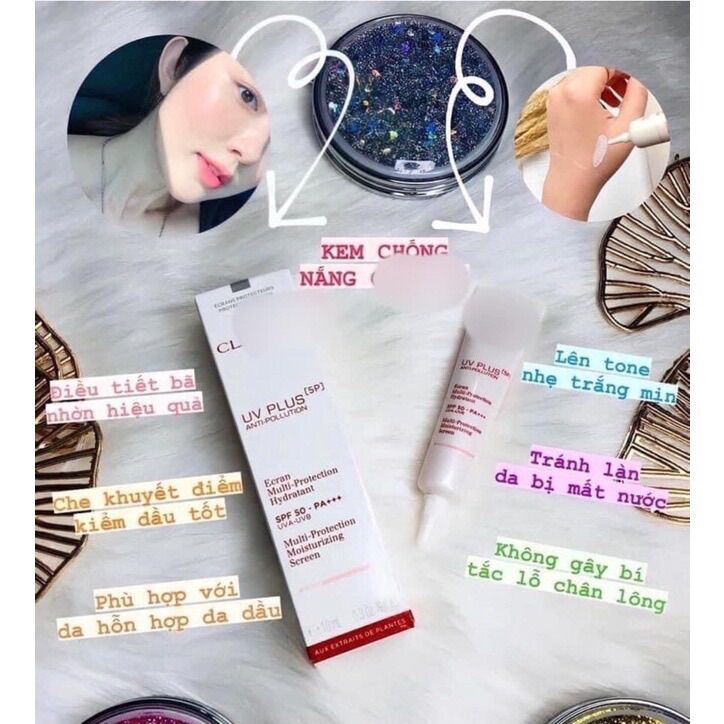 Kem chống nắng clarins 10ml trắng