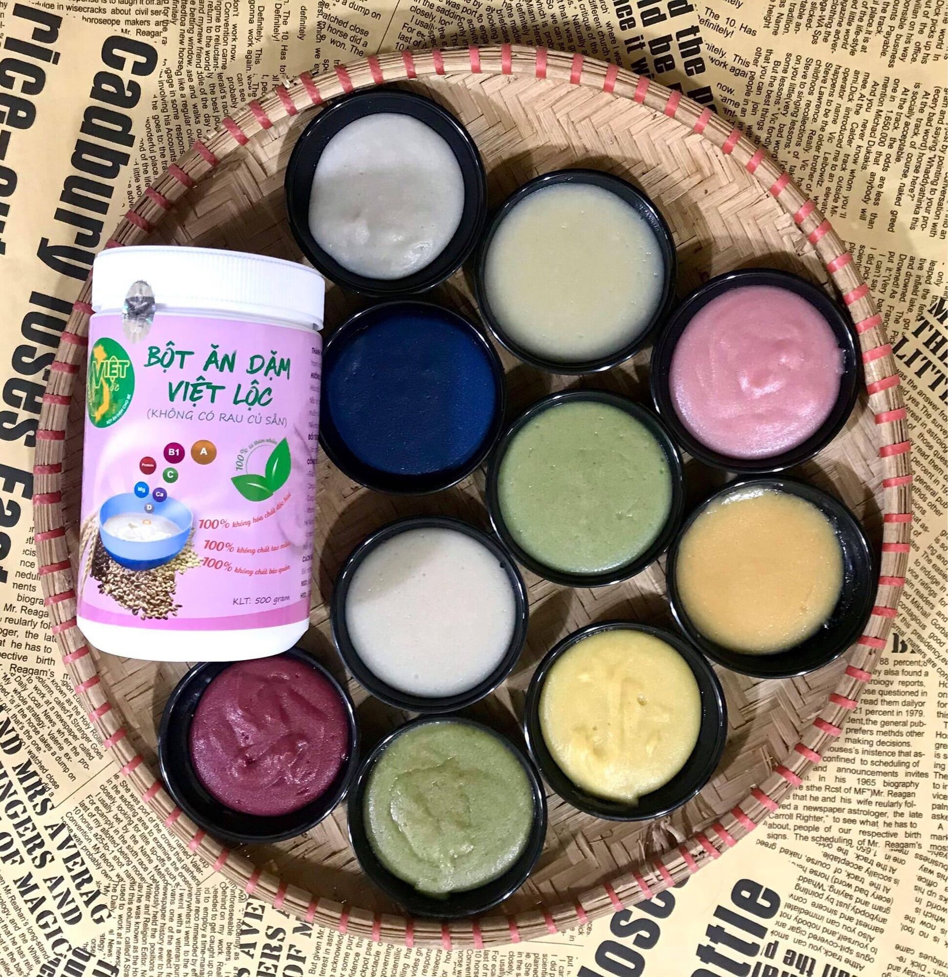 Bột ăn dặm cho bé từ 4-10 tháng ( có rau cũ sẵn,500 gr)