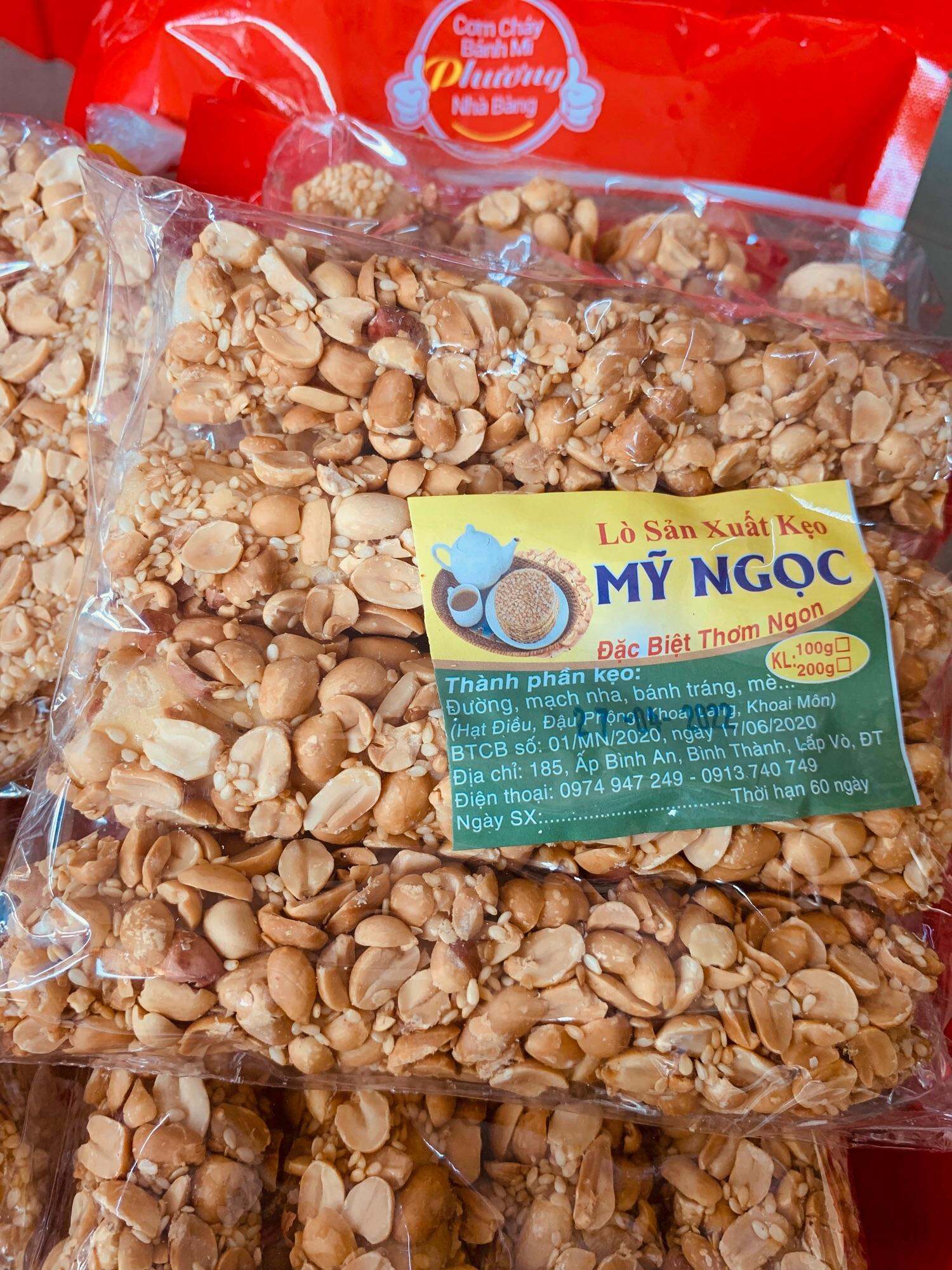 Kẹo đậu phộng giòn thơm 1 bịch 4 ống