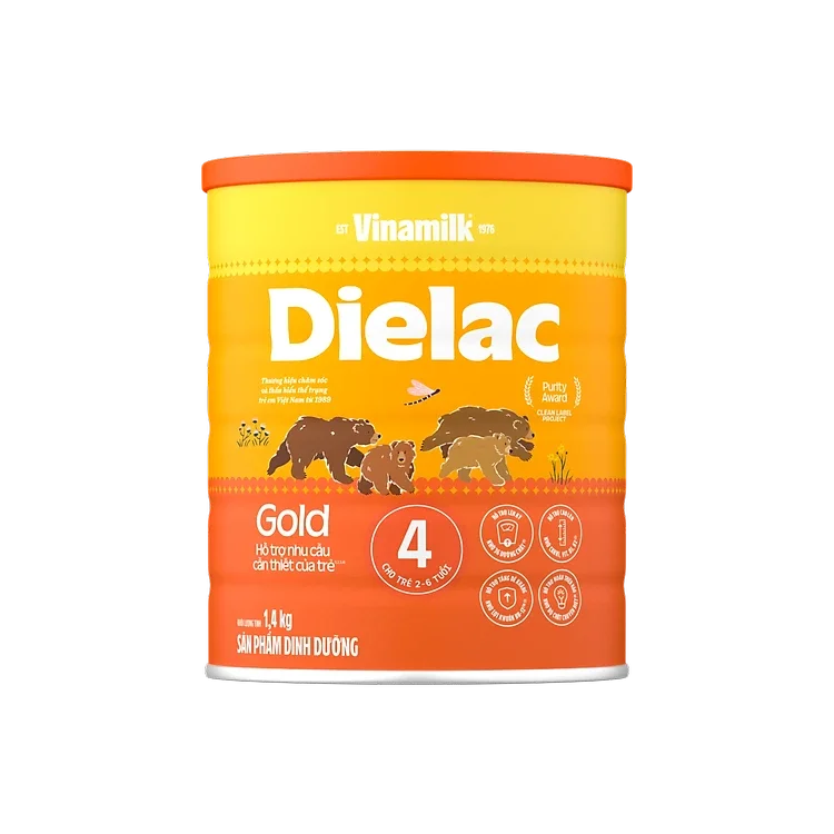 Sữa bột Dielac Alpha Gold 4 - lon 1.4kg (cho trẻ từ 2- 6 tuổi)
