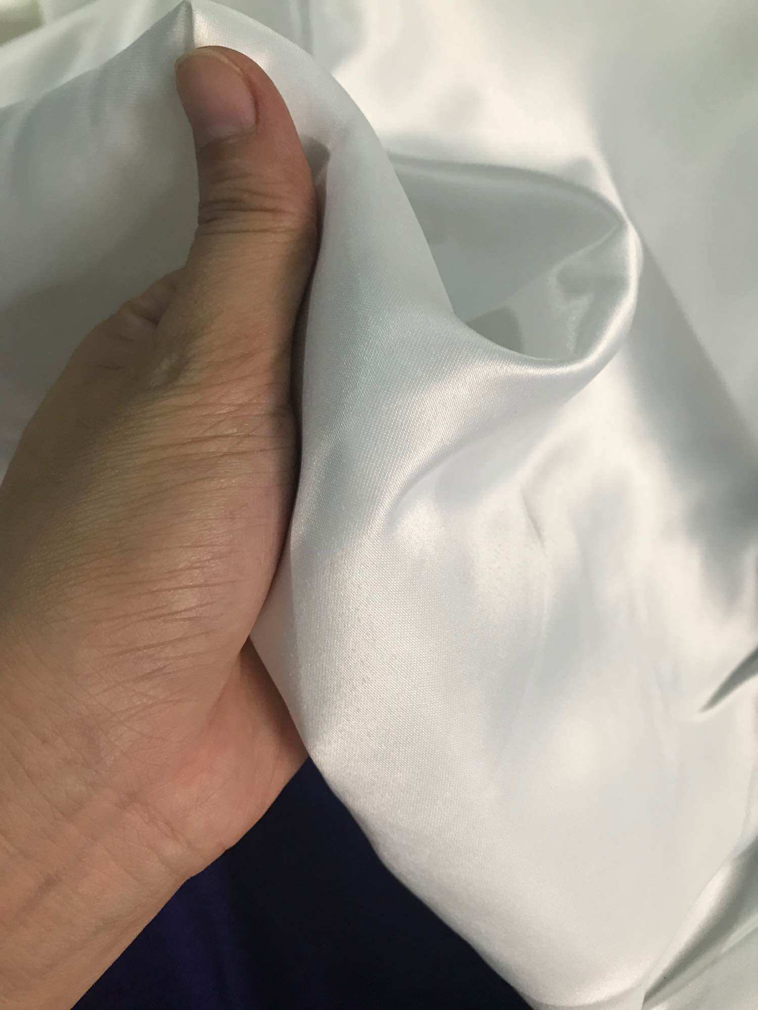 Vải Phi Mờ màu Trắng Gạo