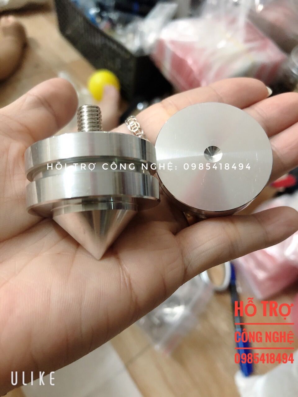 Chân đinh. Chân chống rung loa ,kệ bằng đồng cao cấp 40mm- giá 1 chân 1 chén. 
