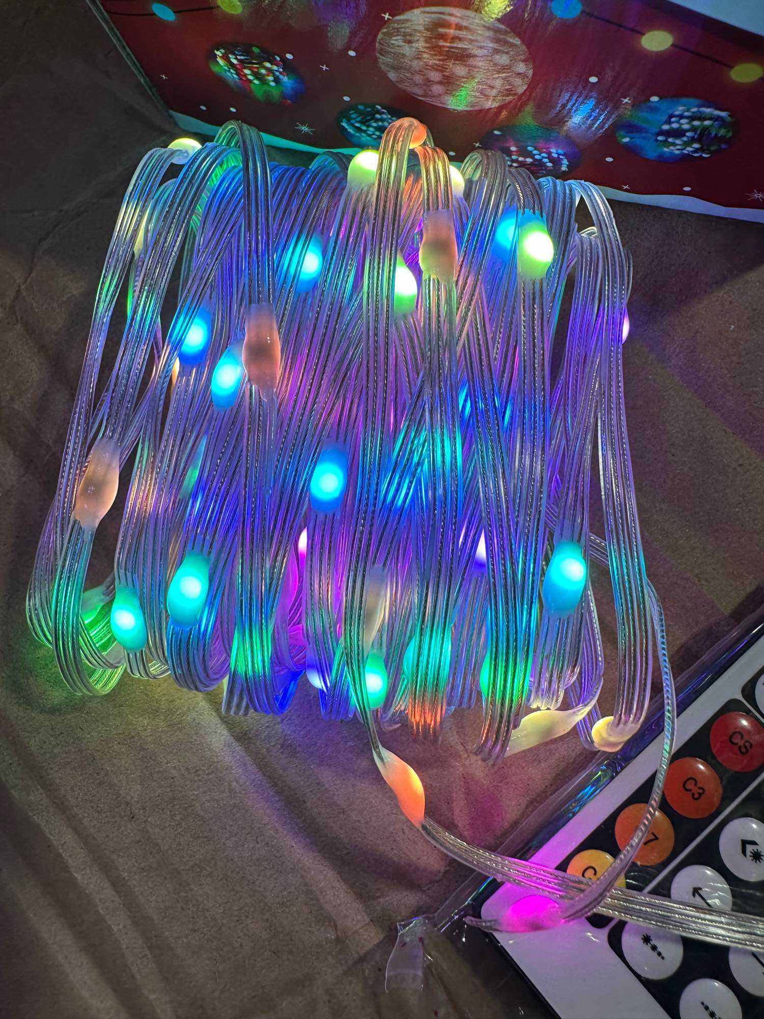 Led đuổi đom đóm 10m theo nhạc dùng qua app điện thoại