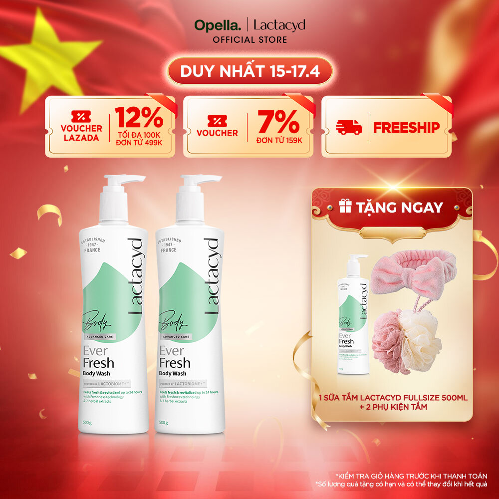 Bộ 2 Sữa tắm Lactacyd Ever Fresh mang lại làn da thơm mát và tràn đầy sức sống đến 24 giờ