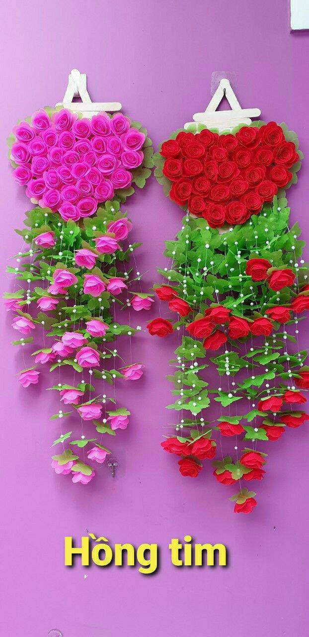 2 BỘ làm HOA TREO TƯỜNG chọn màu bên hình thứ hai,0907519890