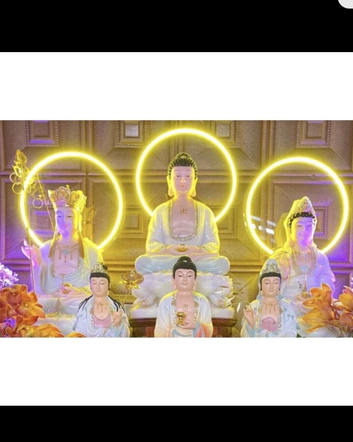 Đèn LED NEON Hào Quang Phật màu vàng ấm ( có kèm nguồn)