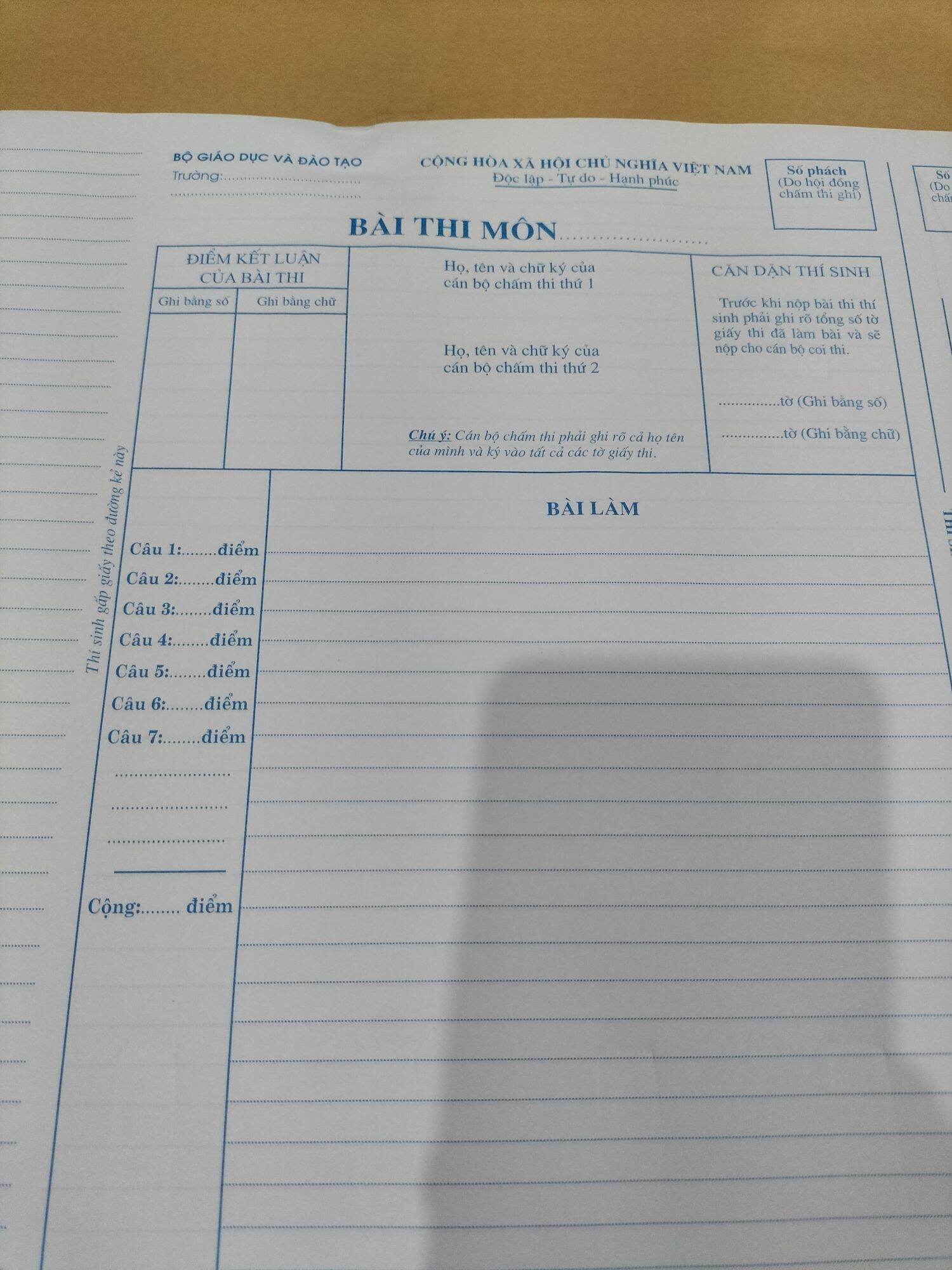 Giấy thi a3 (100 tờ) -0974009169
