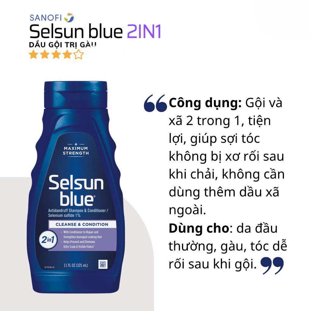Dầu gội sạch gàu Selsun MỸ 325ml