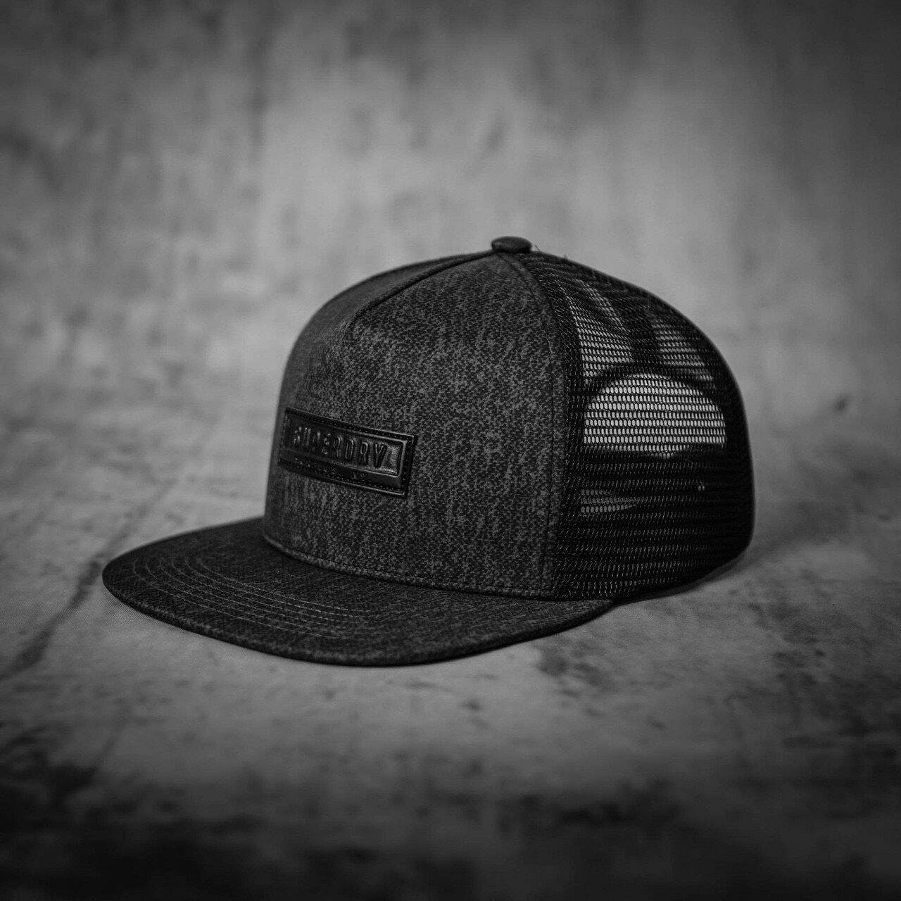 Mũ/Nón snapback SUPERDRY - Thời trang HipHop-Đen
