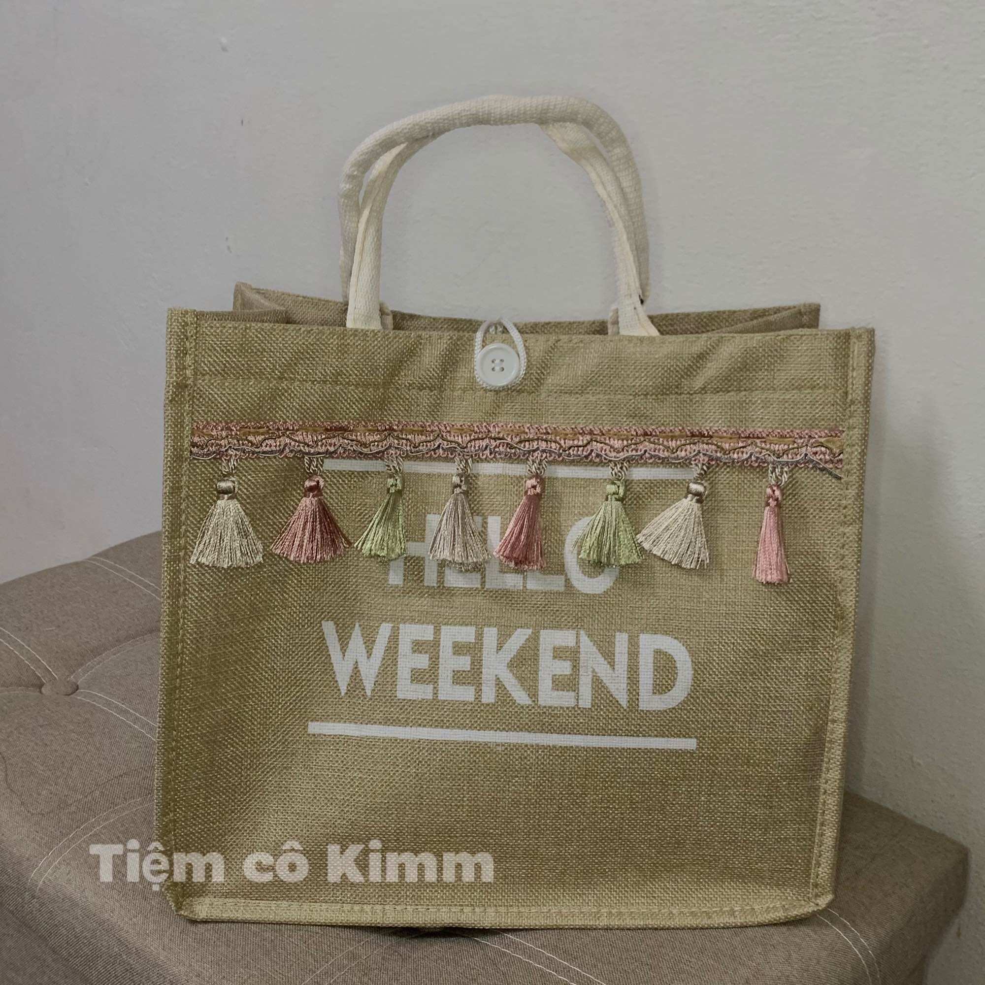 Túi hello weekend phối tua rua ( mẫu mới )