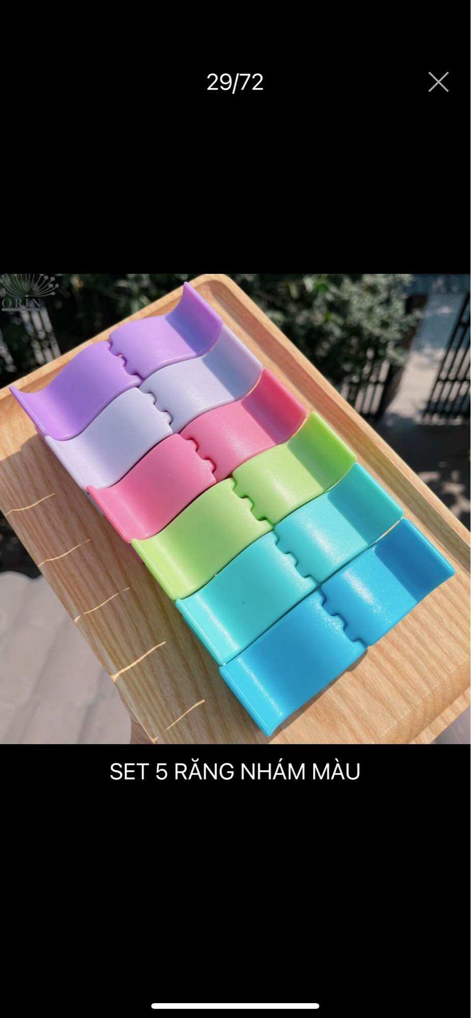 Sét 12 kẹp tóc 5 răng nhám trong